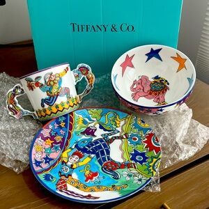 Vintage Tiffany 3 piece Fantasy Baby Set.